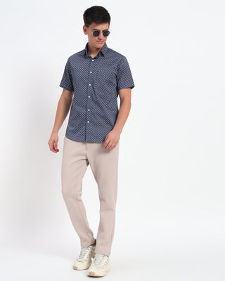 Blue Honeycomb Printed Shirt - Prime Porter