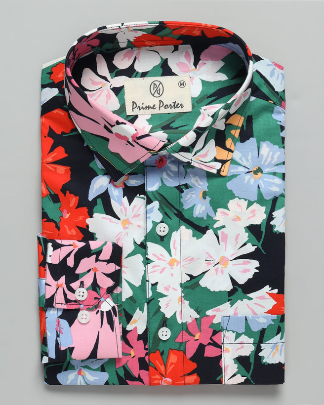 Flower Printed Shirts For Men