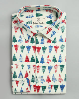 Fir Tree Printed Flannel Shirt - Prime Porter