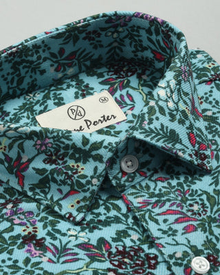 Christmas Carnations Printed Flannel Shirt - Prime Porter