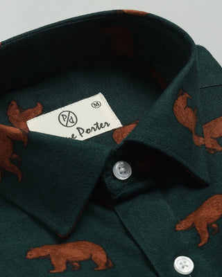 Polar Bear Printed Flannel Shirt - Prime Porter