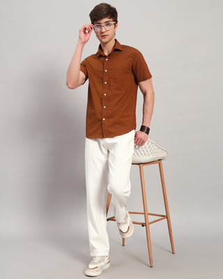 Chestnut Printed Shirt - Prime Porter