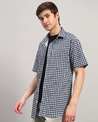 Blue Theodore Printed Shirt - Prime Porter