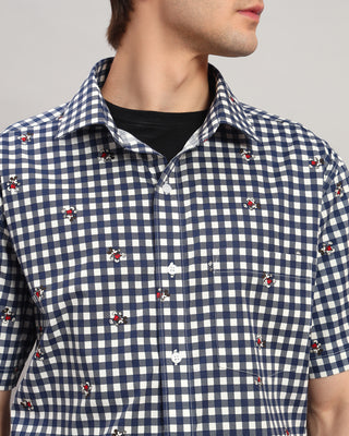 Blue Theodore Printed Shirt - Prime Porter