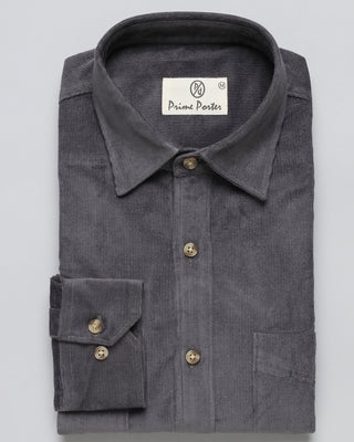 Dark Grey Corduroy Shirt - Prime Porter