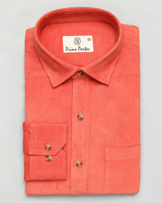 Tangerine Corduroy Shirt - Prime Porter
