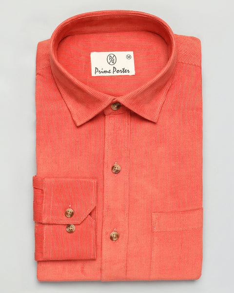 Tangerine Corduroy Shirt