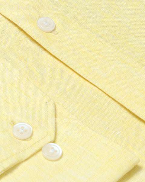 Lemon Yellow Linen Shirt