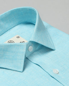 Coral Blue Linen Shirt