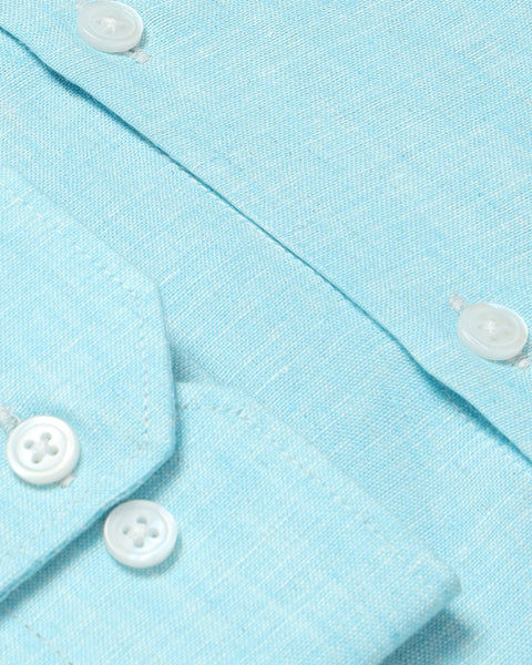 Coral Blue Linen Shirt