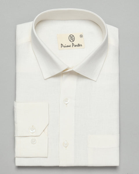 Cream Linen Shirt