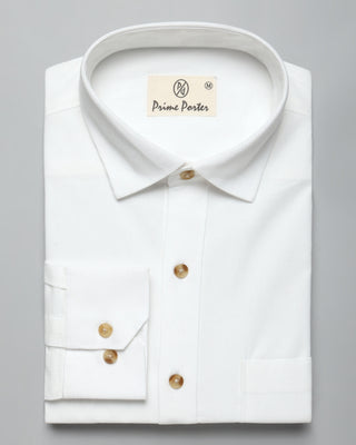 White Corduroy Shirt - Prime Porter