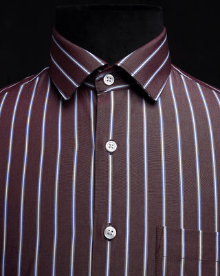 Clove Striped Formal Shirt - Prime Porter