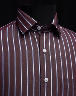 Clove Striped Formal Shirt - Prime Porter