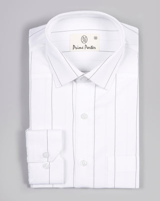 Chord Striped Formal Shirt - Prime Porter