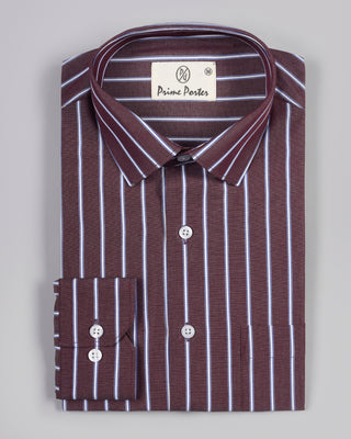 Clove Striped Formal Shirt - Prime Porter