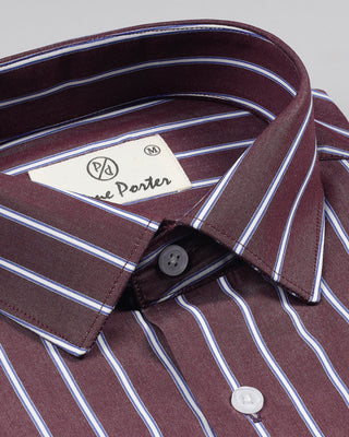 Clove Striped Formal Shirt - Prime Porter