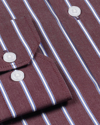 Clove Striped Formal Shirt - Prime Porter