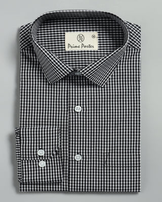 Black White Checked Shirt - Prime Porter