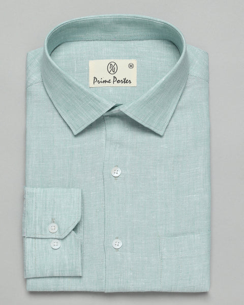 Mint Green Linen Shirt