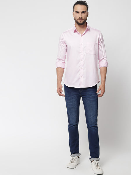 light-pink-colour-cotton-shirt-for-men 4