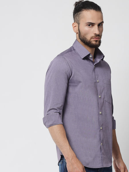 Light Purple Colour Cotton Shirt For Men 