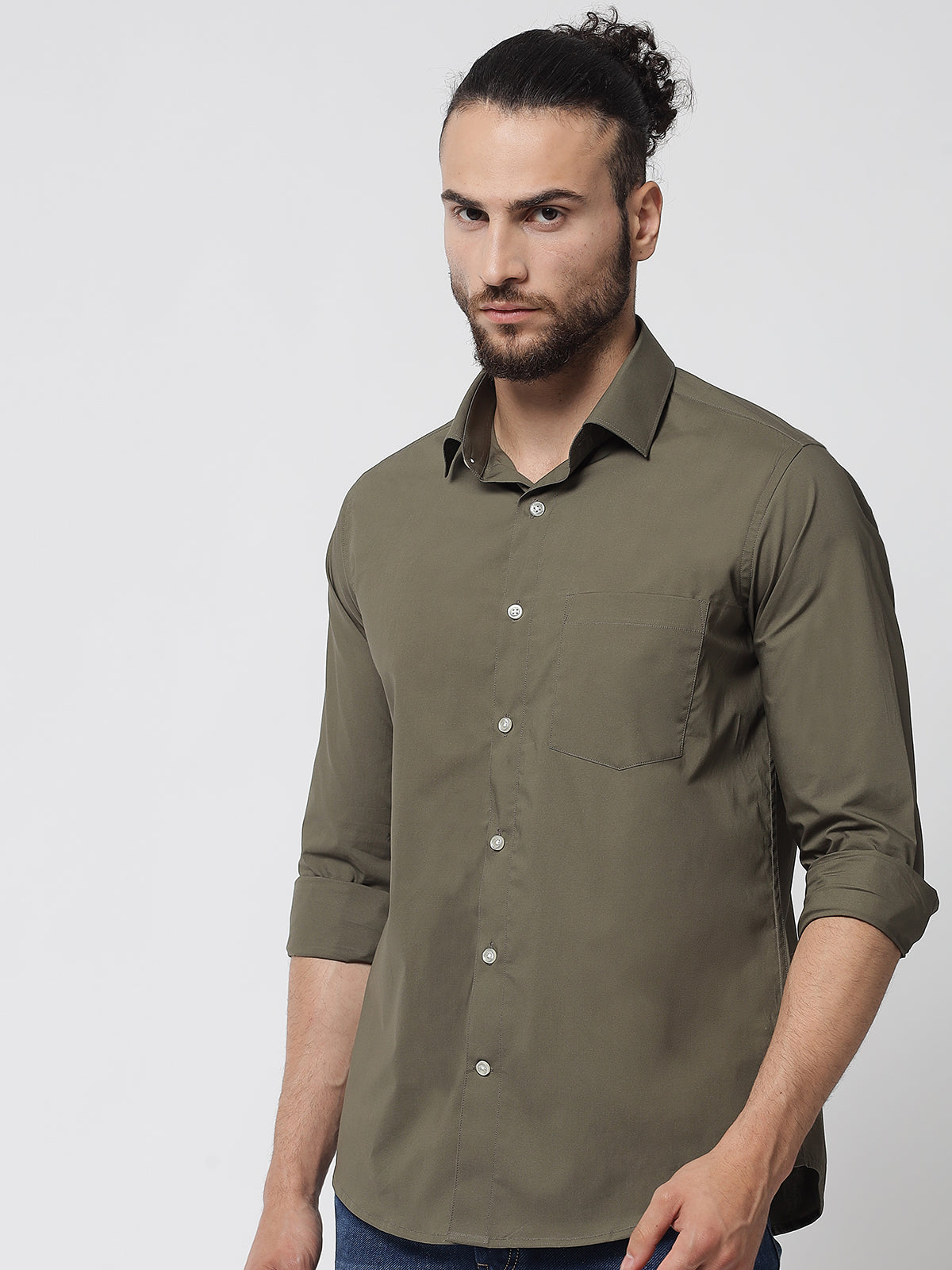 green olive shirt