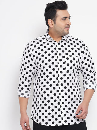 Black And White Polka Dot Printed Shirt - Prime Porter