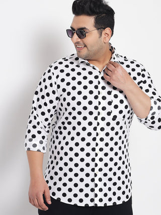 Black And White Polka Dot Printed Shirt - Prime Porter