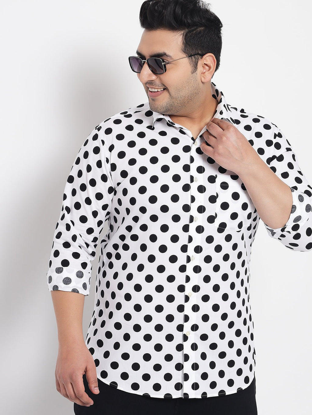 blue dress for baby girl Men's Black w/ White Polka Dots Tropic Polo , Stain Repellent, Wrinkle Resistant