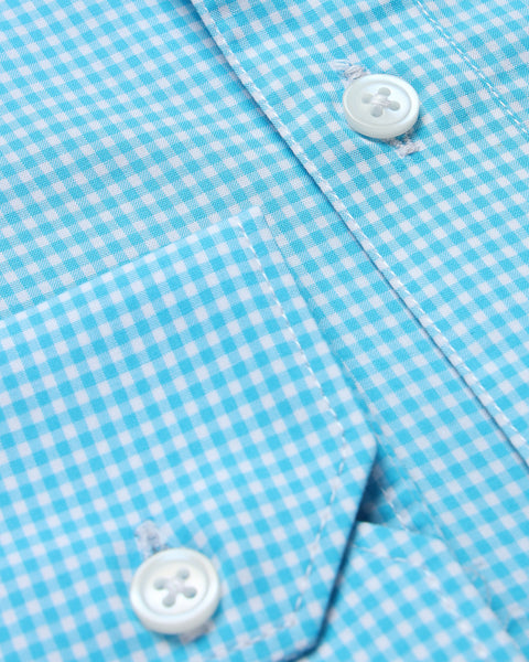 Sky Blue Gingham Checked Shirt
