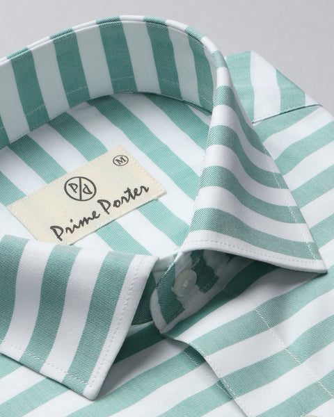 Light Green Striped Shirt