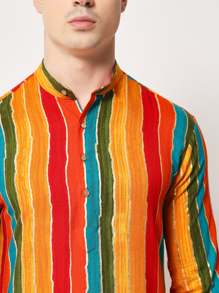 Rangeen Striped Kurta