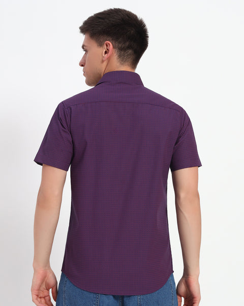 Plum Printed Shirt