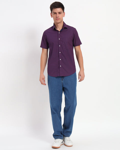 Plum Printed Shirt