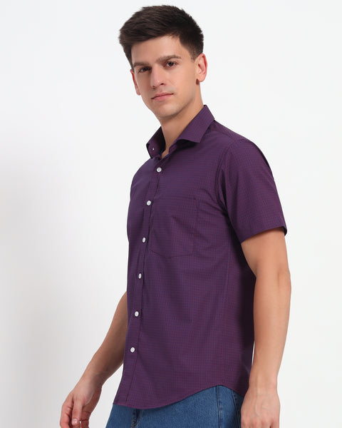 Plum Printed Shirt