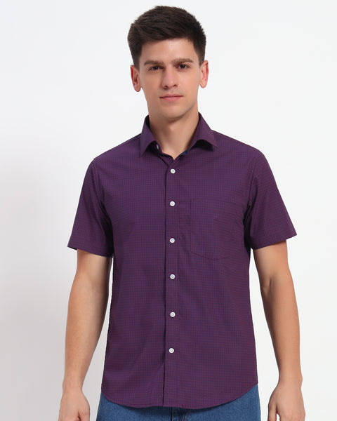 Plum Printed Shirt