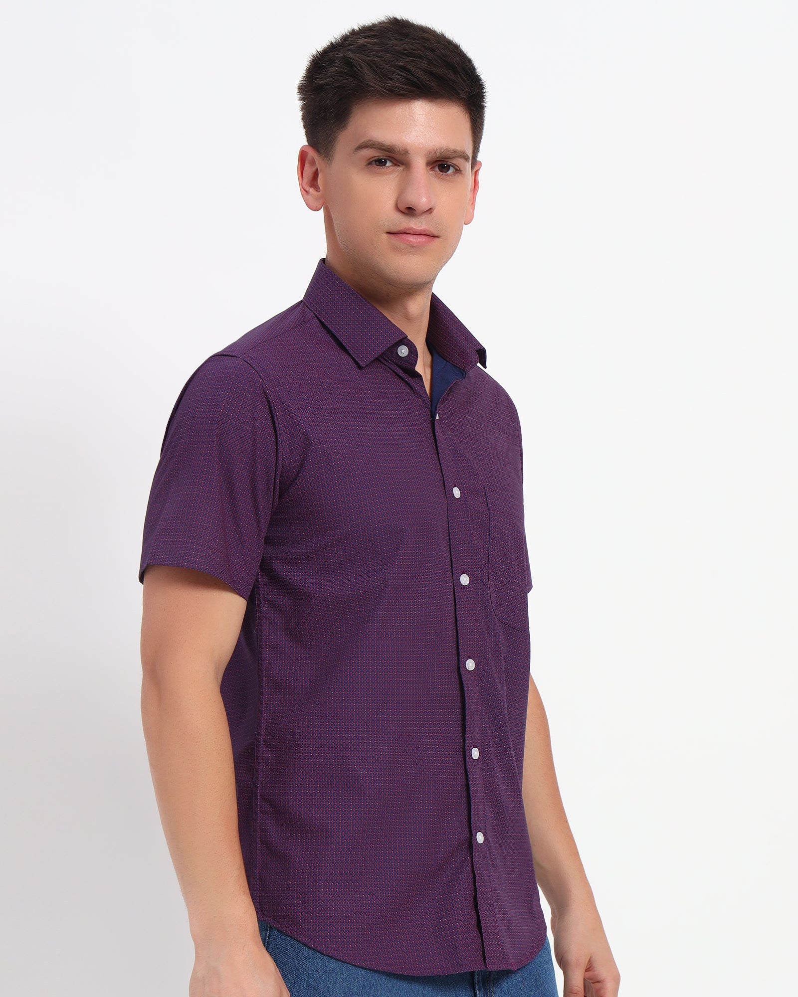 Plum Printed Shirt