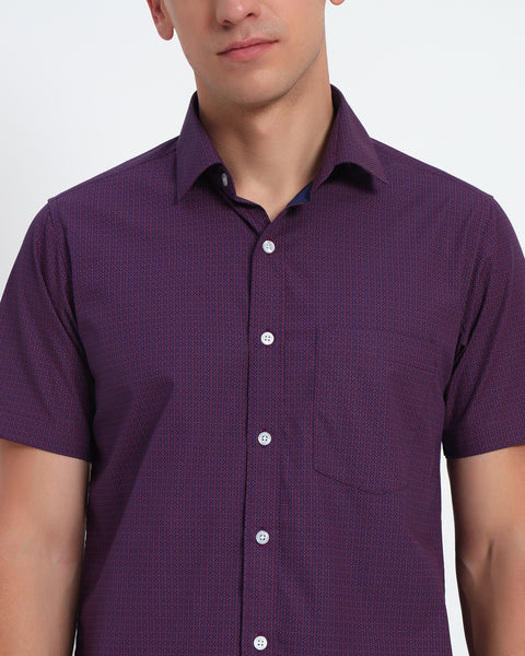 Plum Printed Shirt
