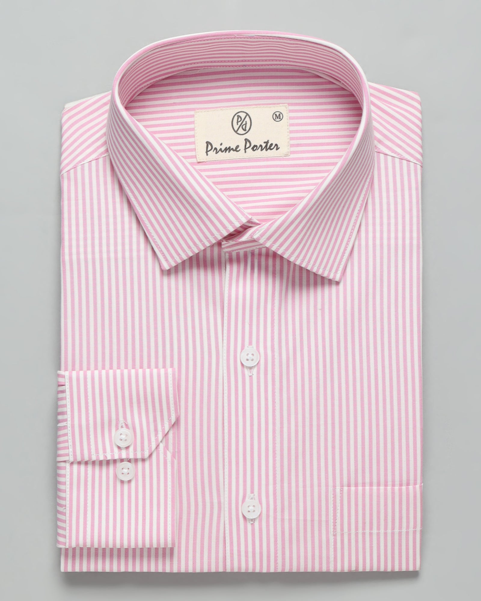 Light Pink Striped Shirt - Prime Porter