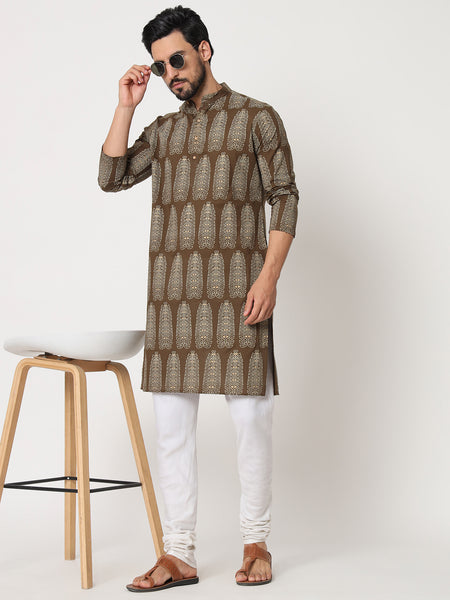 Patta Printed Kurta