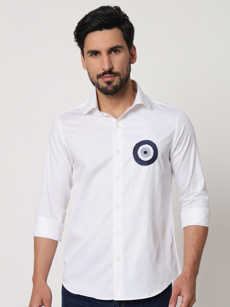 Evil Eye Embroidered Shirt