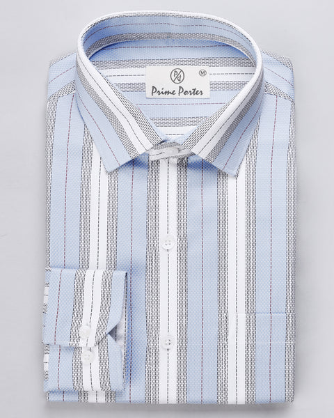 Aqua Striped Shirt