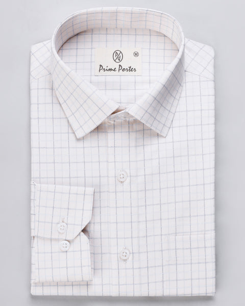 Off White Checked Shirt