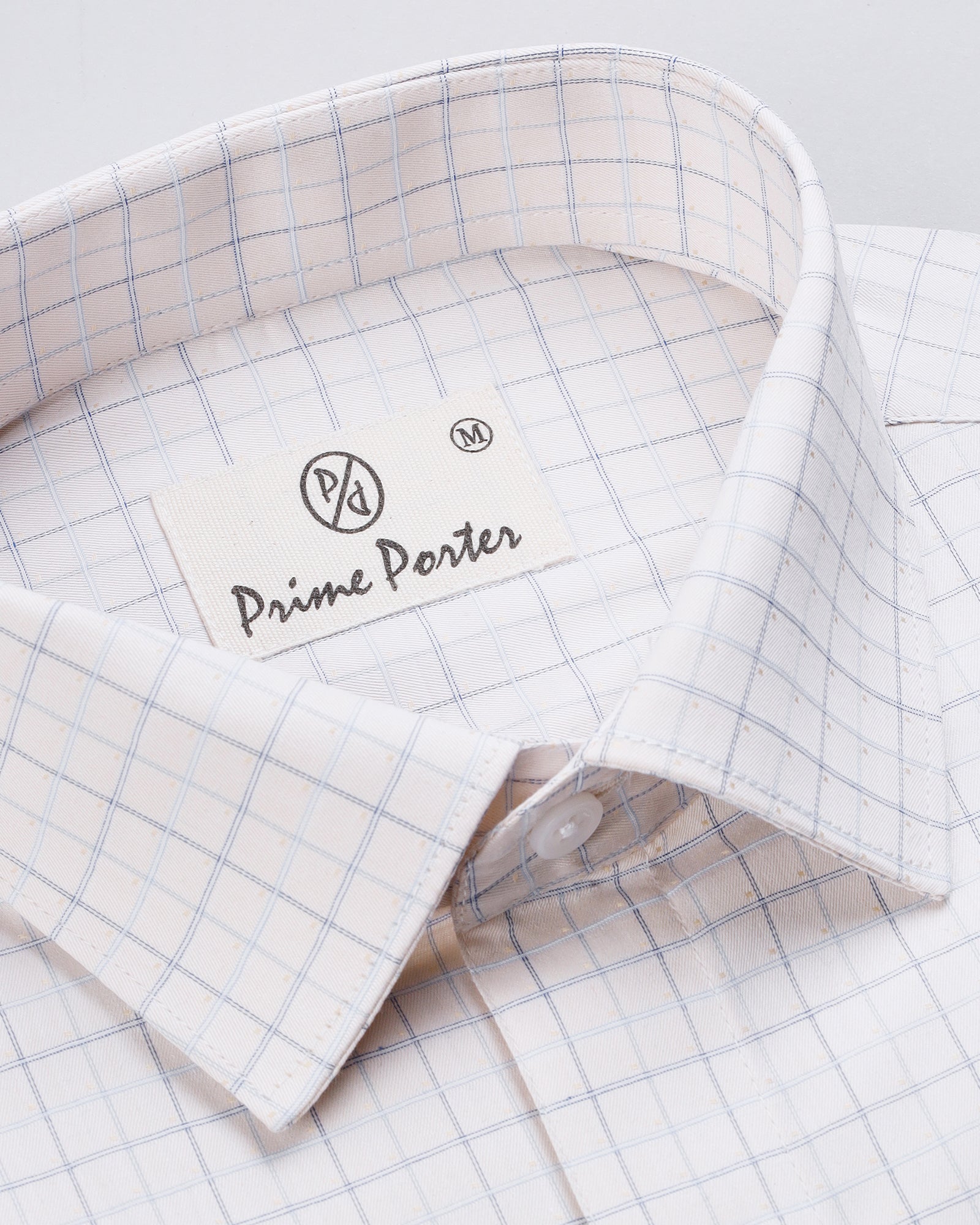 Off White Checked Shirt