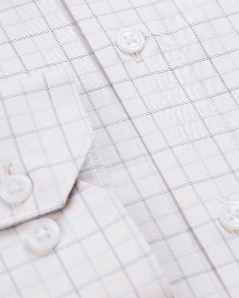 Off White Checked Shirt