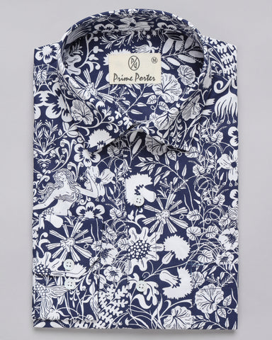 Aqua Printed Shirt
