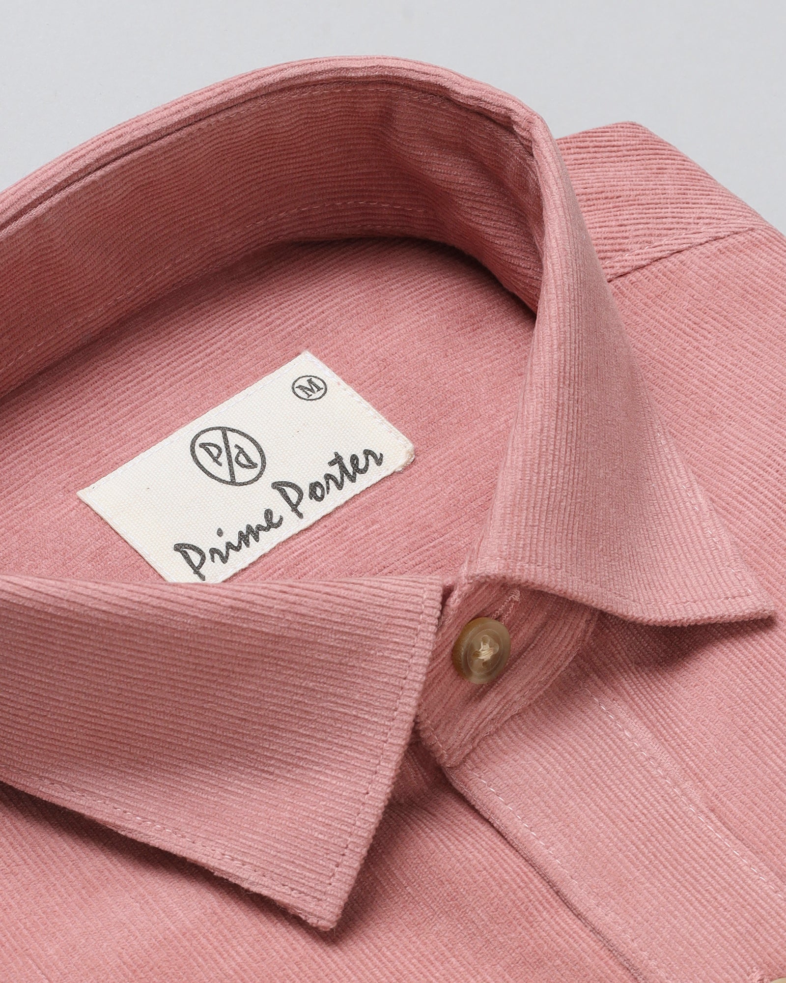 Salmon Pink Colour Corduroy Shirt