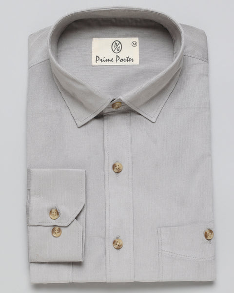 Light Grey Corduroy Shirt