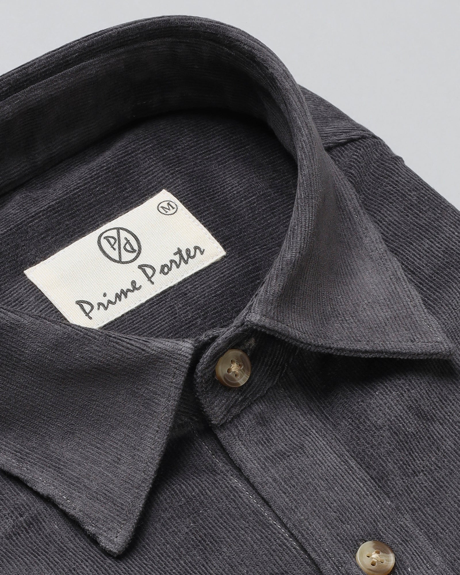 Dark Grey Corduroy Shirt